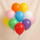 Vibrant Multicolored Helium Balloons - Pack of 10