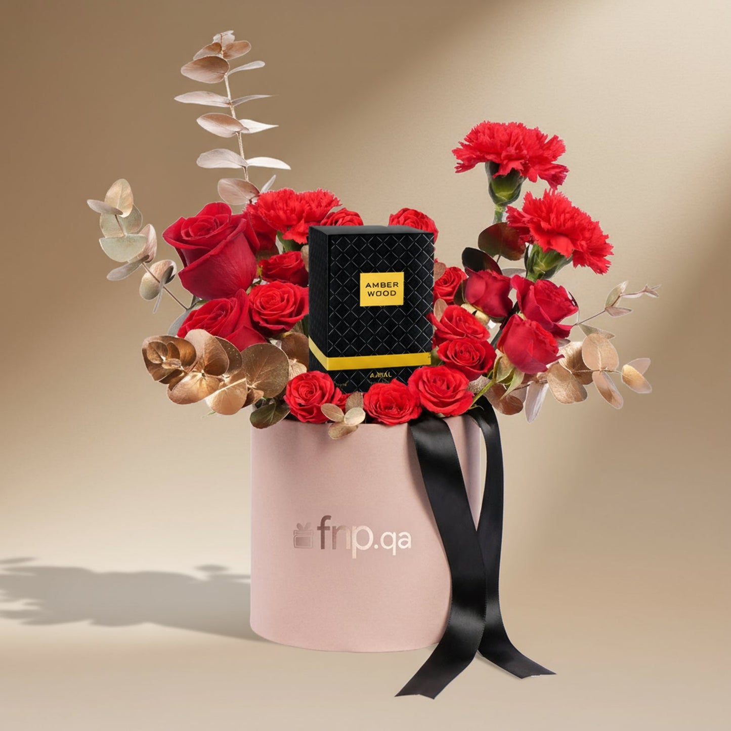 Crimson Amber Charm With Flower Box