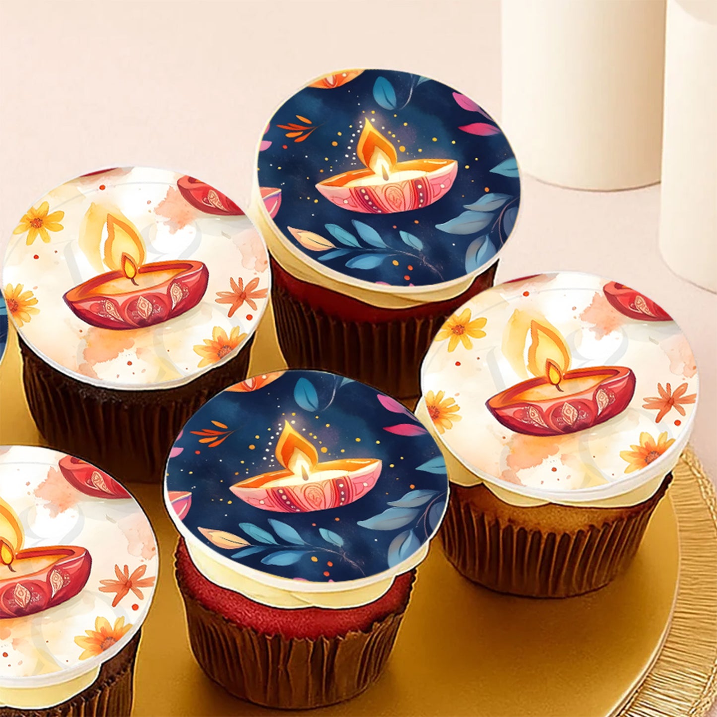 Diwali Choco Cupcakes