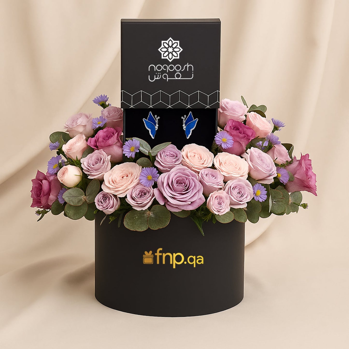 Elegant Silver Dream Earrings with Floral Arrangement in Luxury Box