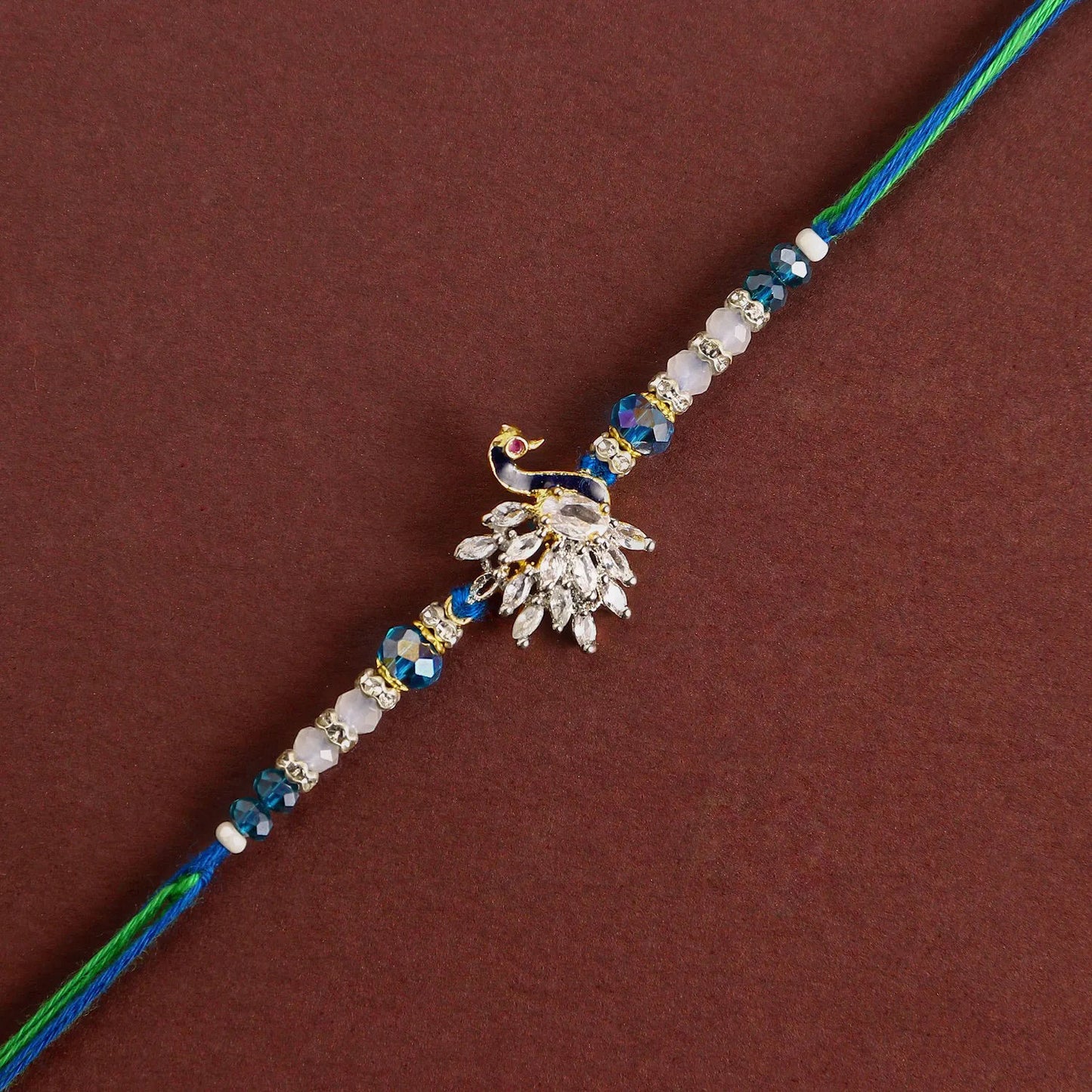 Ethnic Peacock Rakhi With Dryfruits