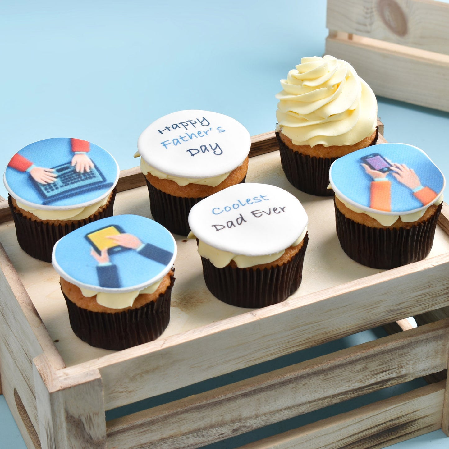 Celebrate Father's Day with Special Vanilla Cupcakes - Perfect Gift for the Coolest Dad!