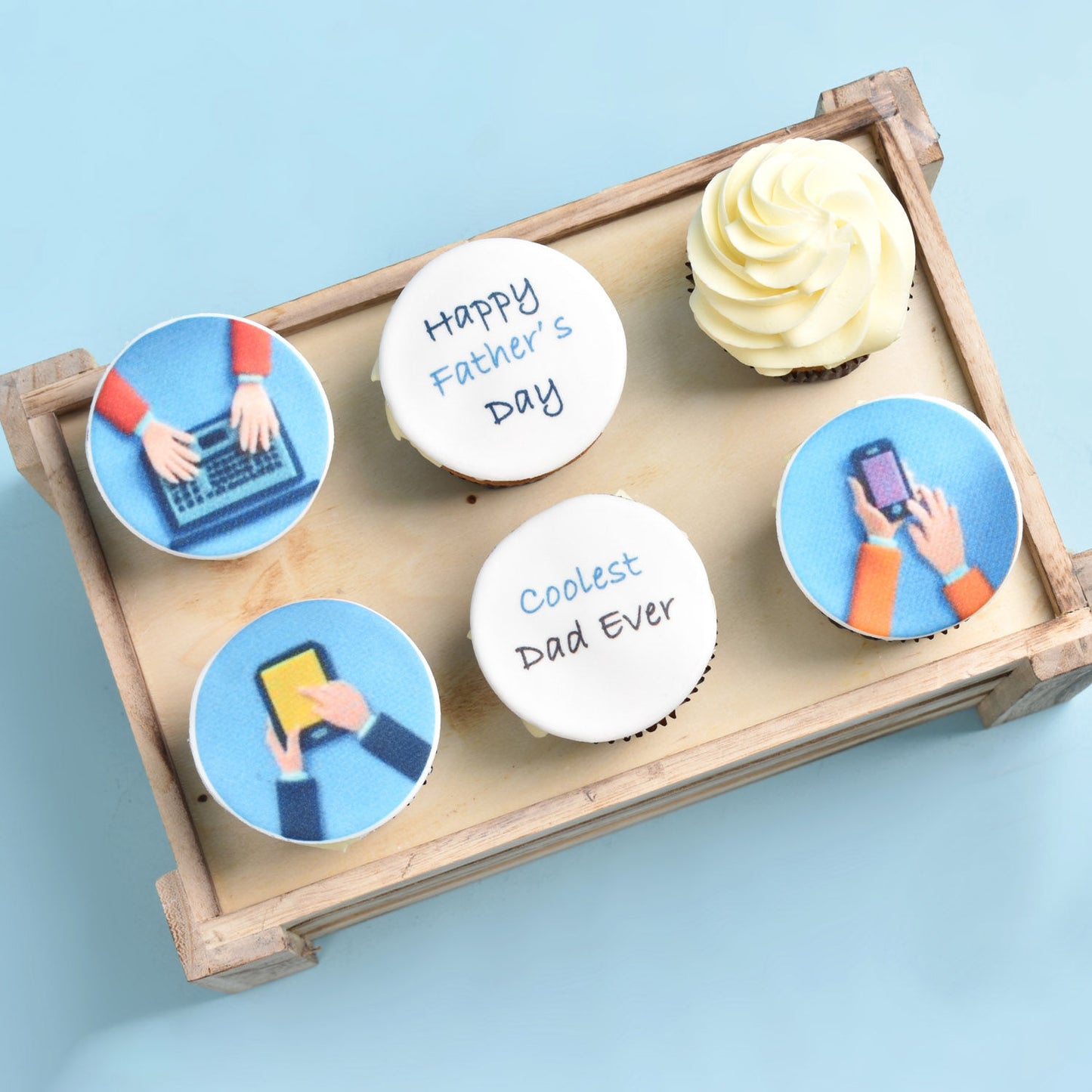 Celebrate Father's Day with Special Vanilla Cupcakes - Perfect Gift for the Coolest Dad!