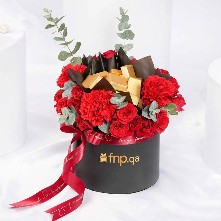 روعة الزهور والشوكولاتة لفالنتاين