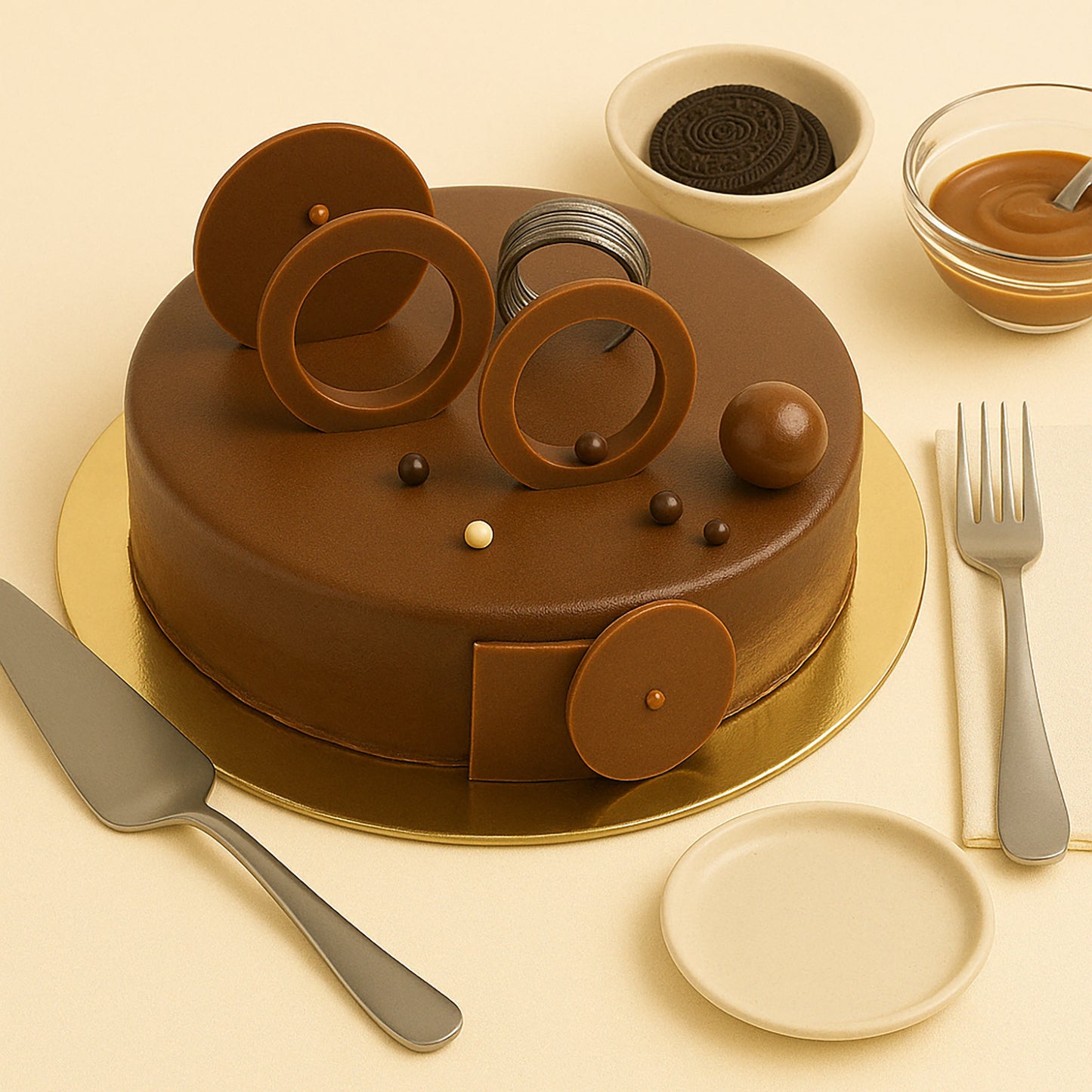 Gourmet Truffle Brownie Fudge Delight Cake