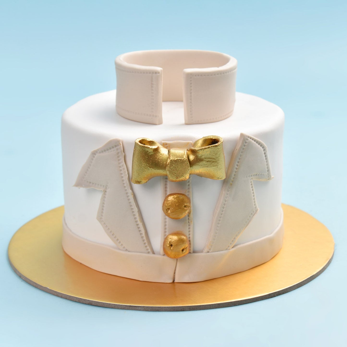 Elegant Gentleman Designer Cake - Chocolate Fondant Delight