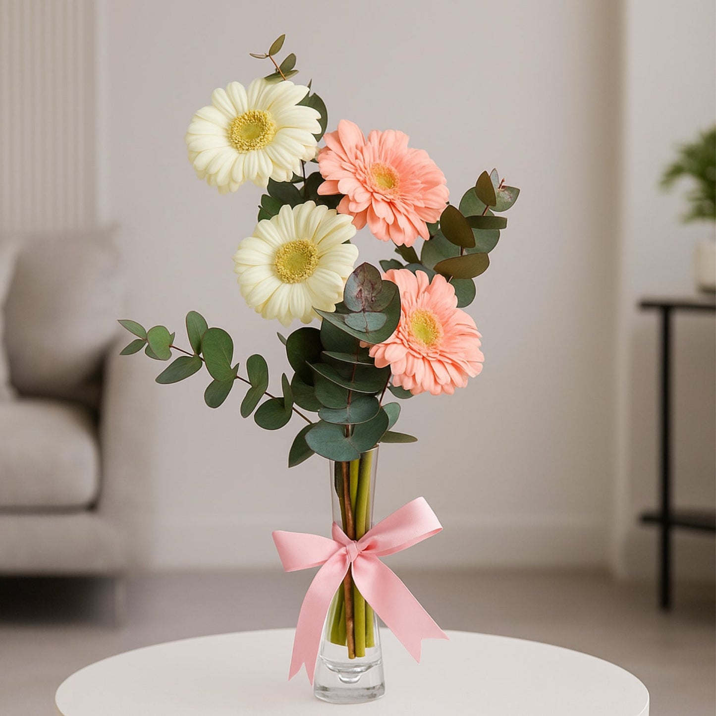Gerbera Pure Grace vase