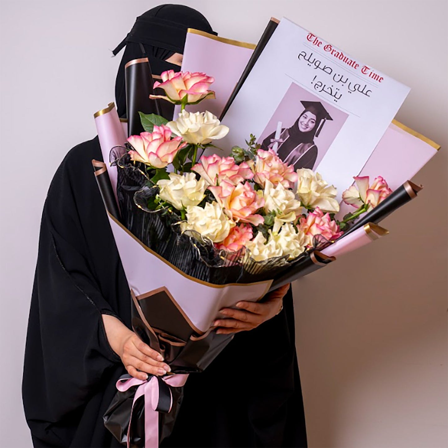 Elegant Graduation Bouquet for Her | Customizable with Name and Photo