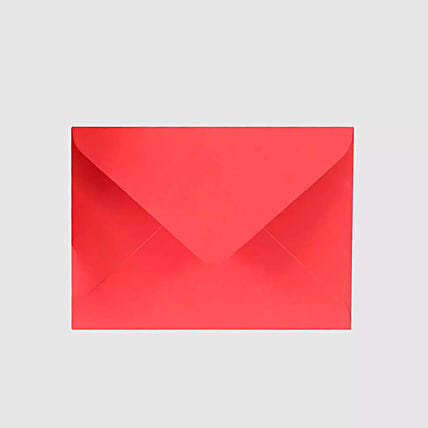 Vibrant Red Happy Birthday Greeting Card with Envelope