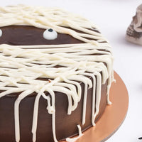 كيكة شوكولاتة مومياء الهالوين المخيفة