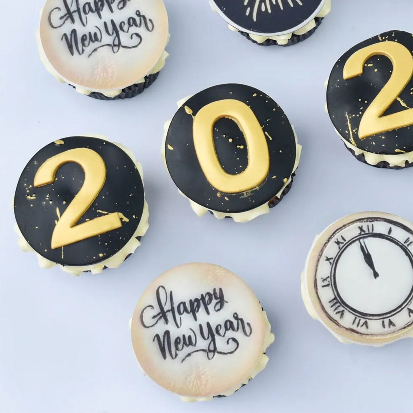 Festive New Year Vanilla Cupcakes - Celebrate 2026 in Style