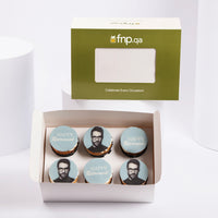 Celebrate with Happy Retirement Blue Theme Chocolate Cupcakes - Set of 6