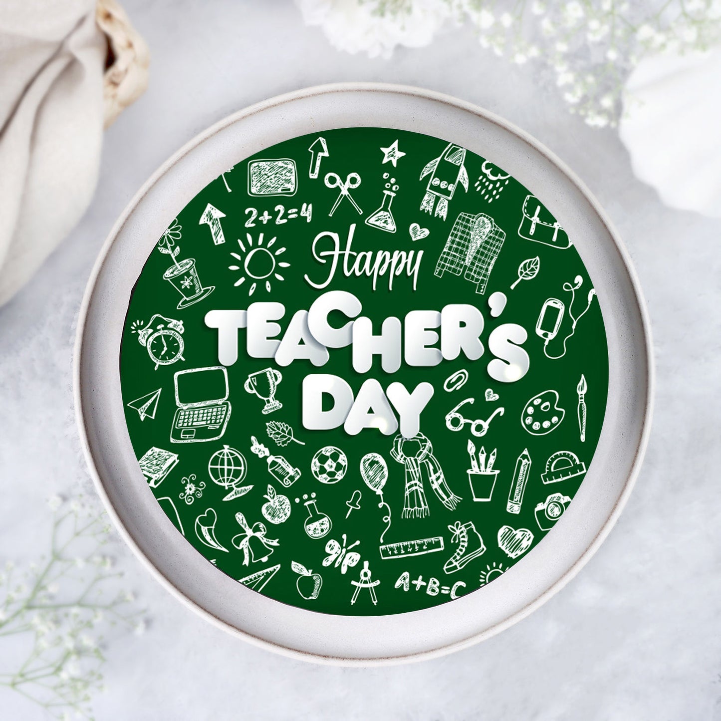 Delicious Chocolate Round Cake for Happy Teachers Day Celebration