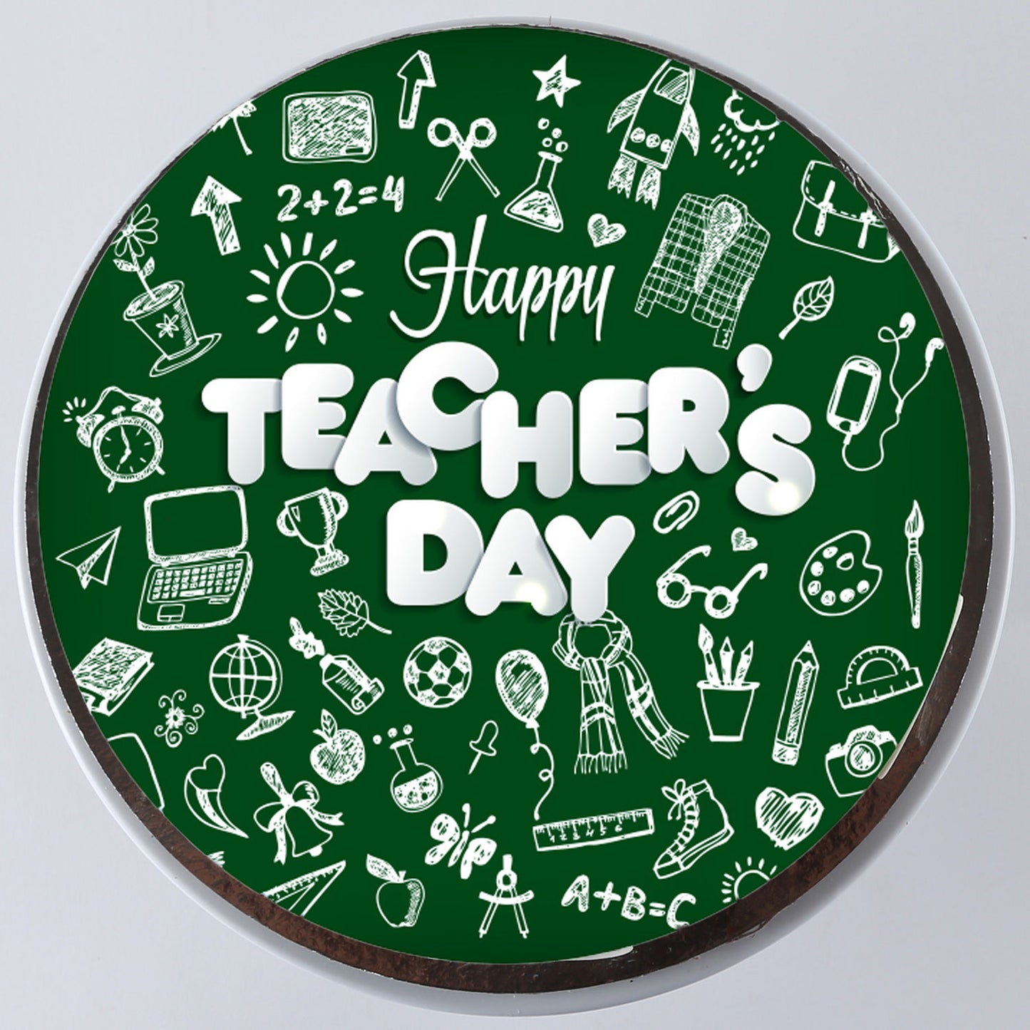 Delicious Chocolate Round Cake for Happy Teachers Day Celebration