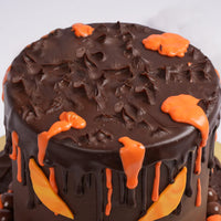 Spooky Chocolate Haunted Pumpkin Cake - Perfect for Halloween Parties!