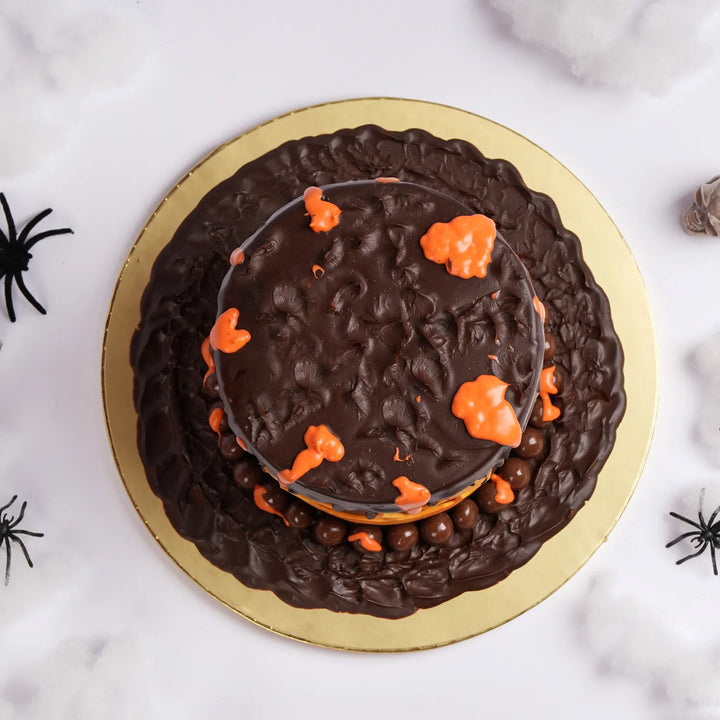 Spooky Chocolate Haunted Pumpkin Cake - Perfect for Halloween Parties!
