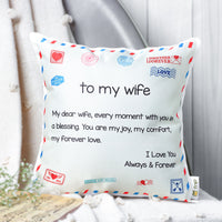 Heartfelt Love Letter Cushion for Your Beloved Wife