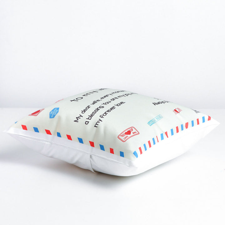 Heartfelt Love Letter Cushion for Your Beloved Wife
