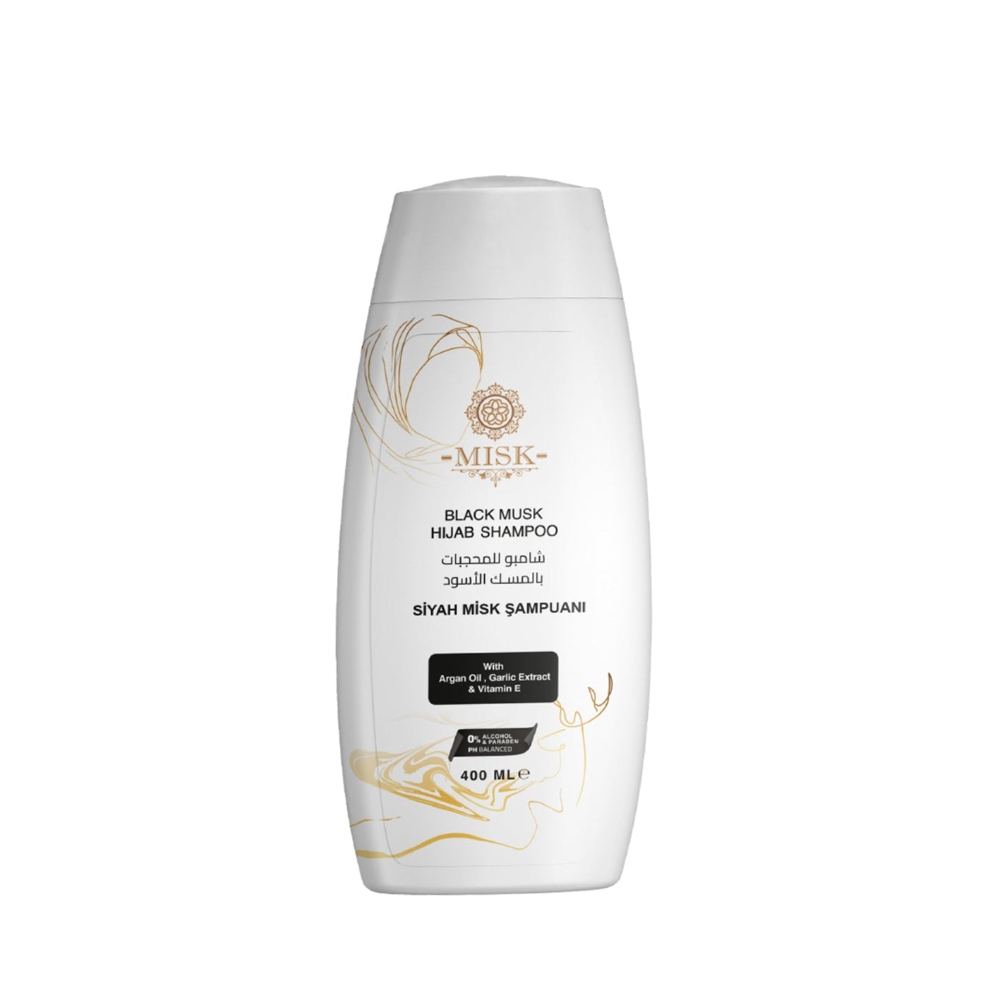Black Musk Hijab Shampoo 400ml - Nourishing Care with Argan Oil & Vitamin E