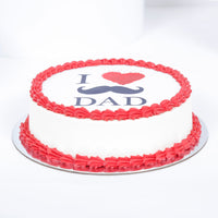 Heartfelt 'I Love You Dad' Red Velvet Cake - Perfect for Celebrations