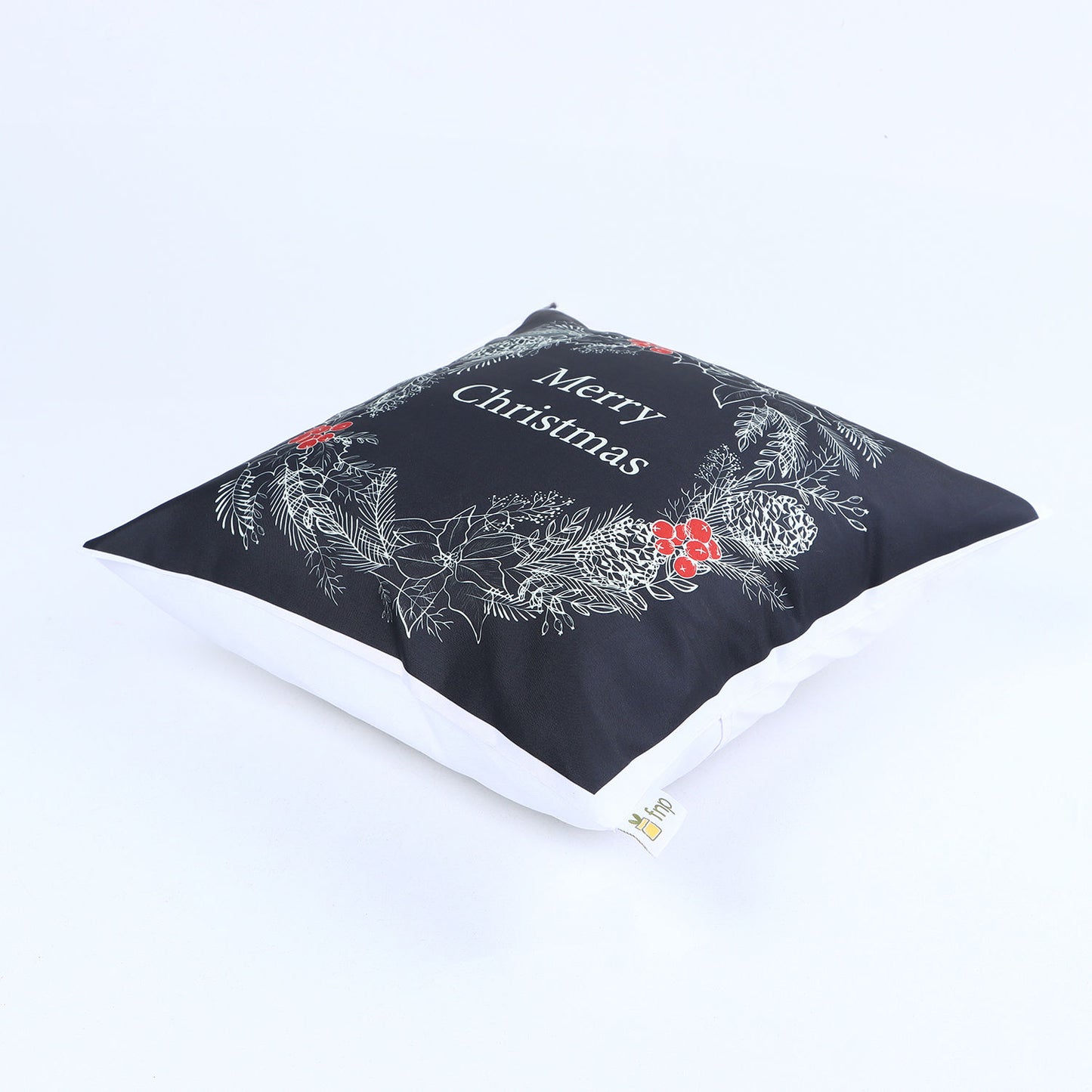 Festive Merry Christmas Cushion - Joyful Greetings Collection