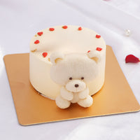 Love Bite Delight Chocolate Cake with Adorable Teddy Design
