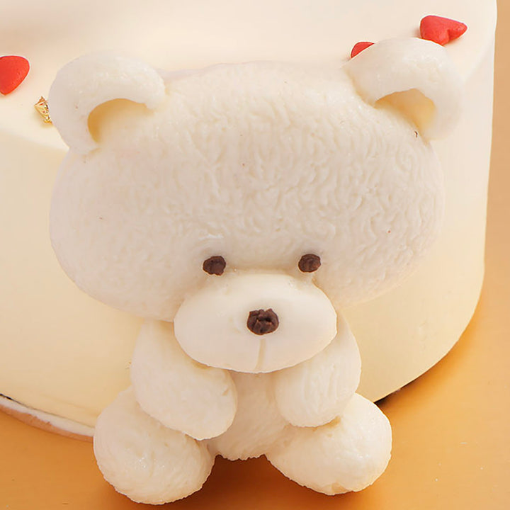 Love Bite Delight Chocolate Cake with Adorable Teddy Design