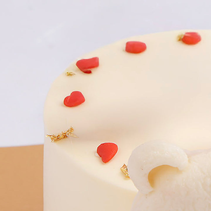 Love Bite Delight Chocolate Cake with Adorable Teddy Design