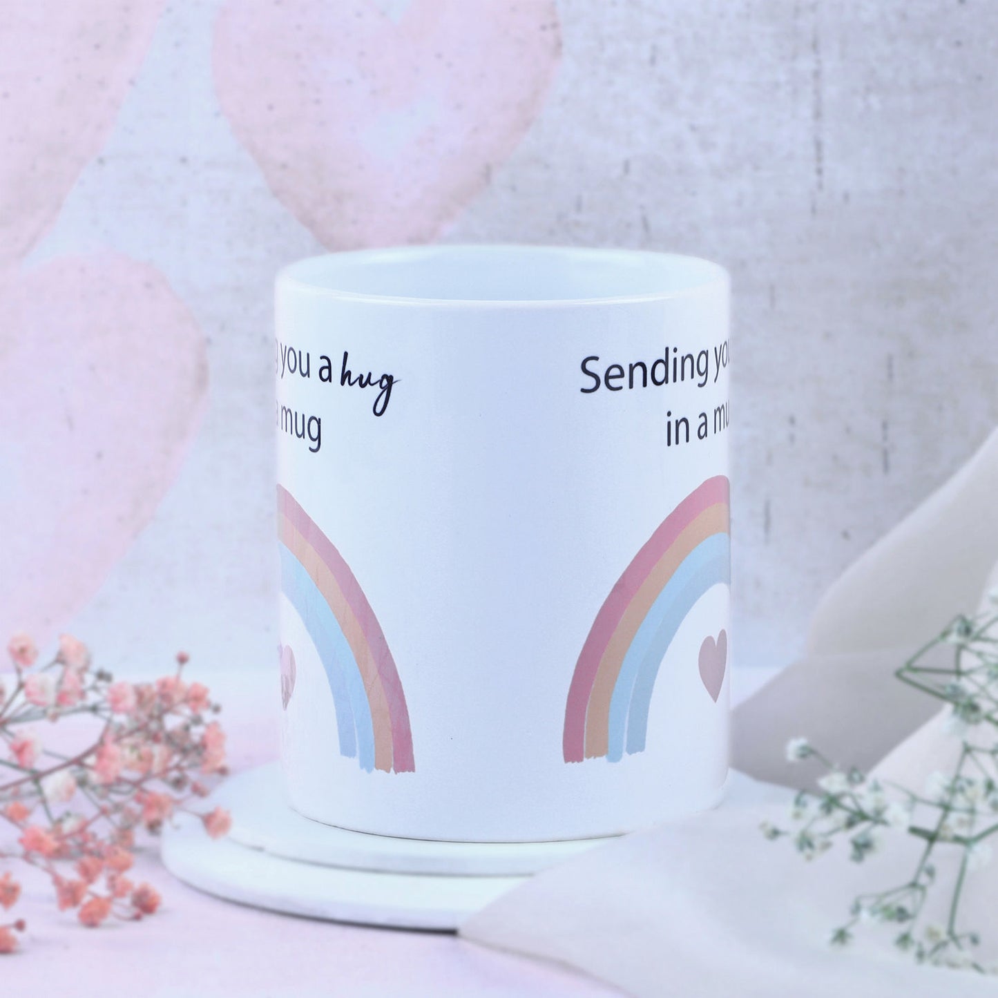 Love Filled Mug: Send a Hug in a Mug with Heartwarming Design