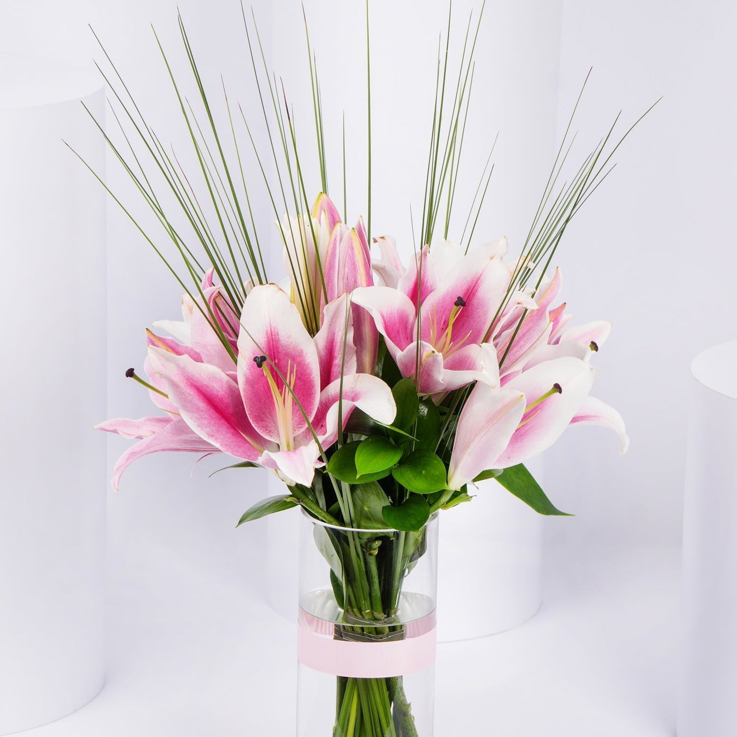Umrah Mubaraka Lily Bouquet - Elegant Pink Lily Arrangement