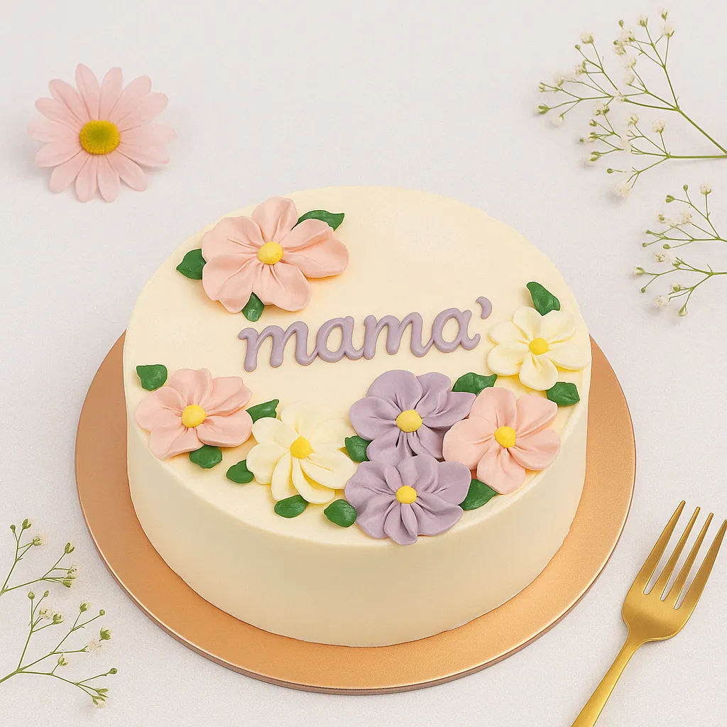 Mama's Delight: Floral Chocolate Cake 500gm
