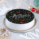 Festive Merry Christmas Pineapple Chocolate Photo Cake - Half Kg Delight