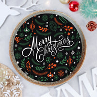 Festive Merry Christmas Pineapple Chocolate Photo Cake - Half Kg Delight