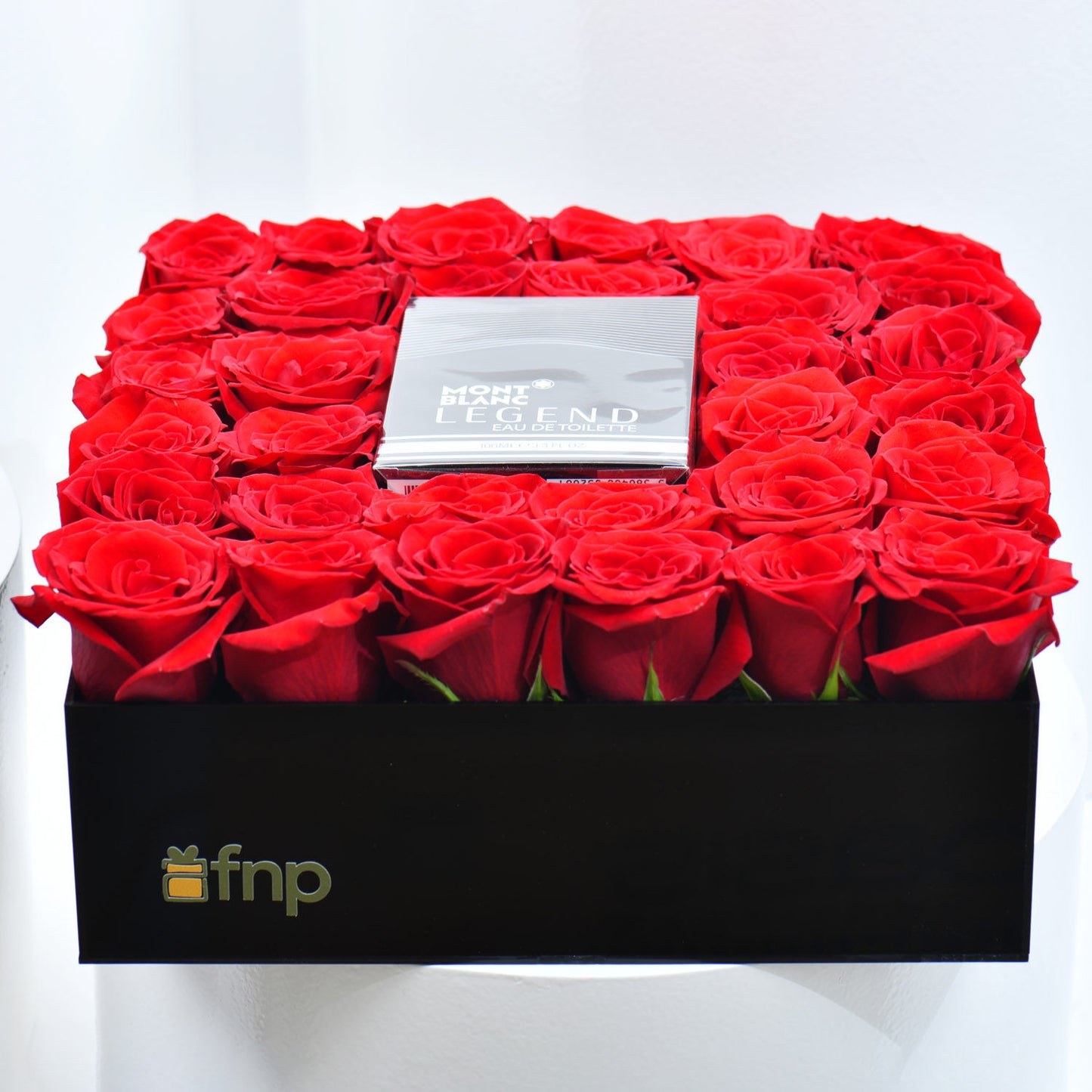 Luxurious Mont Blanc Legend Box with Red Roses