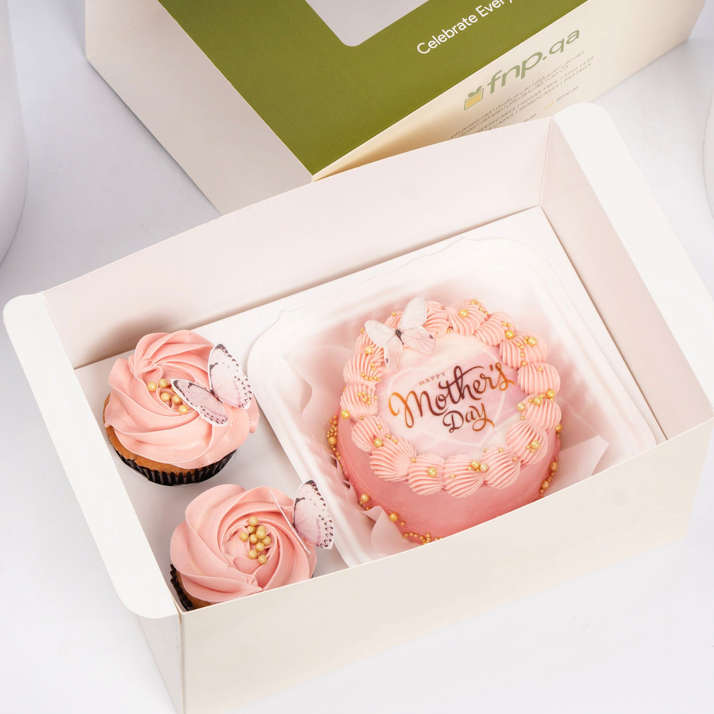 Delightful Mother's Day Bento Cake and Cupcakes Box - Perfect Gift Set