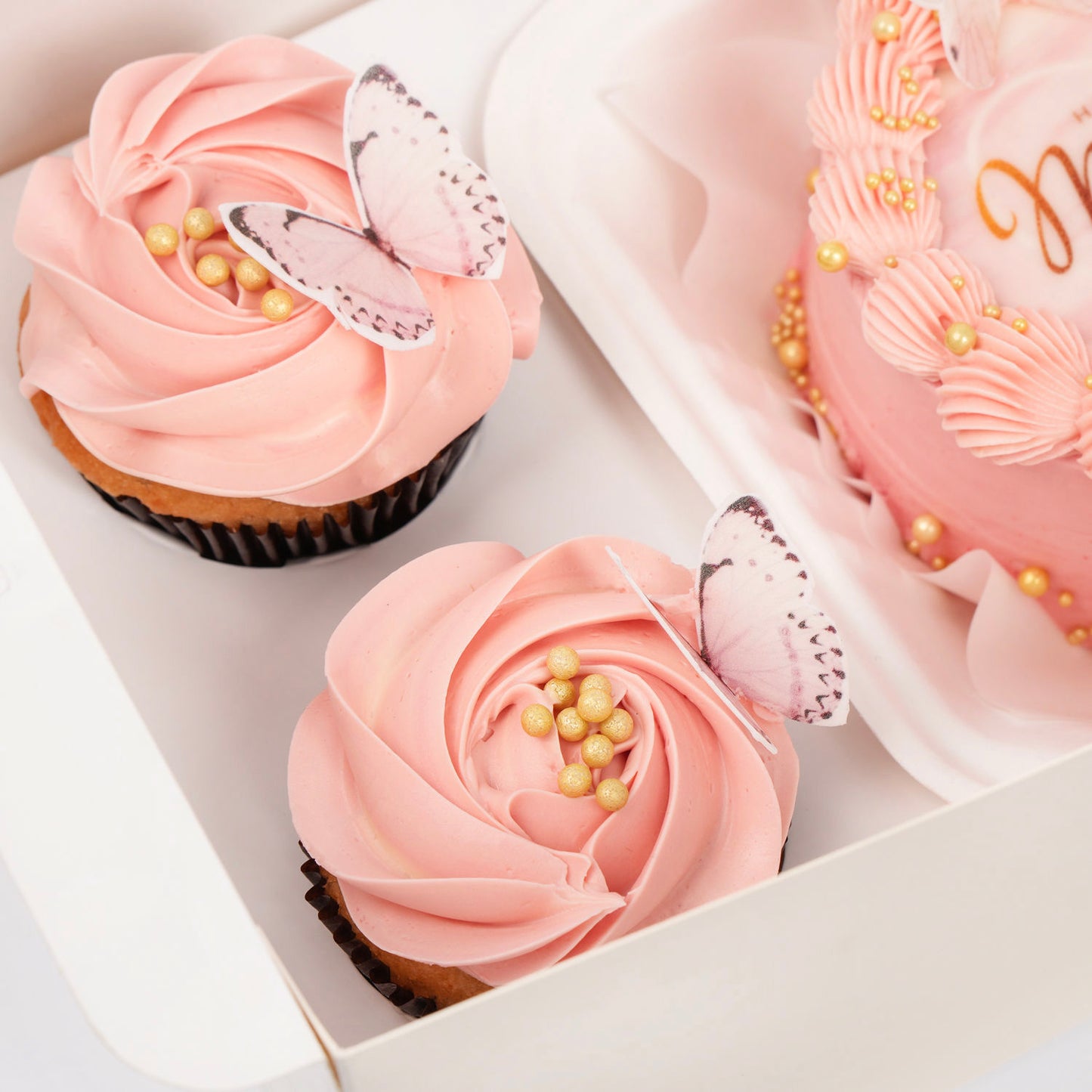 Delightful Mother's Day Bento Cake and Cupcakes Box - Perfect Gift Set