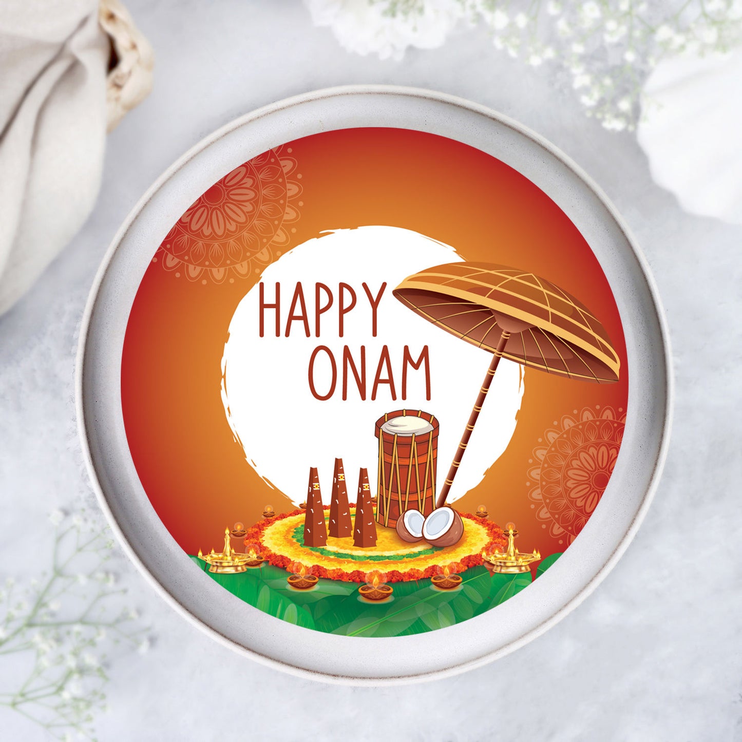 Delicious Onam Celebration Chocolate Cake with Pineapple Flavor