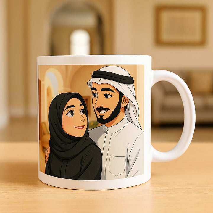 كوب زوجين مستوحى من جيبلي قابل للتخصيص - هدية مثالية للأحباء