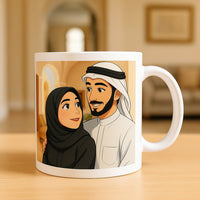 كوب زوجين مستوحى من جيبلي قابل للتخصيص - هدية مثالية للأحباء