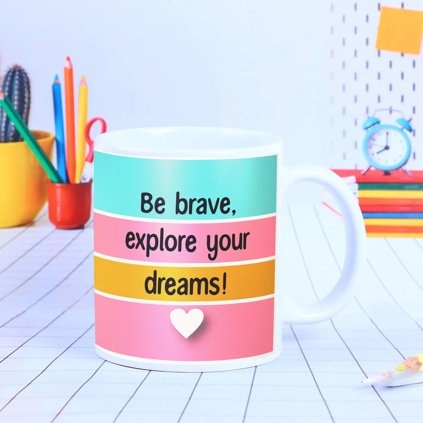 Personalized 'Be Brave, Explore Your Dreams' Children's Day Gift Mug
