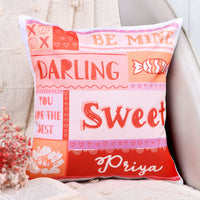 Charming Personalized Valentine Cushion – Cute & Romantic Gift
