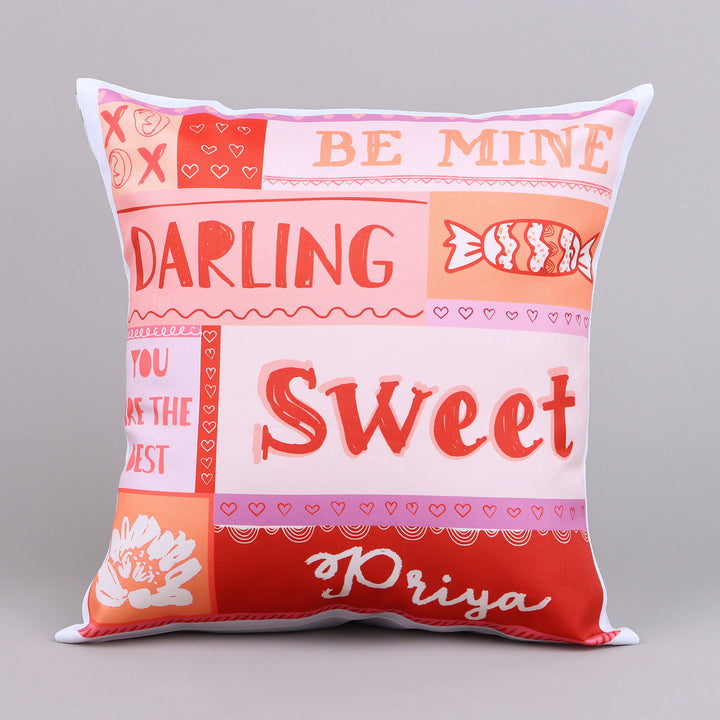 Charming Personalized Valentine Cushion – Cute & Romantic Gift