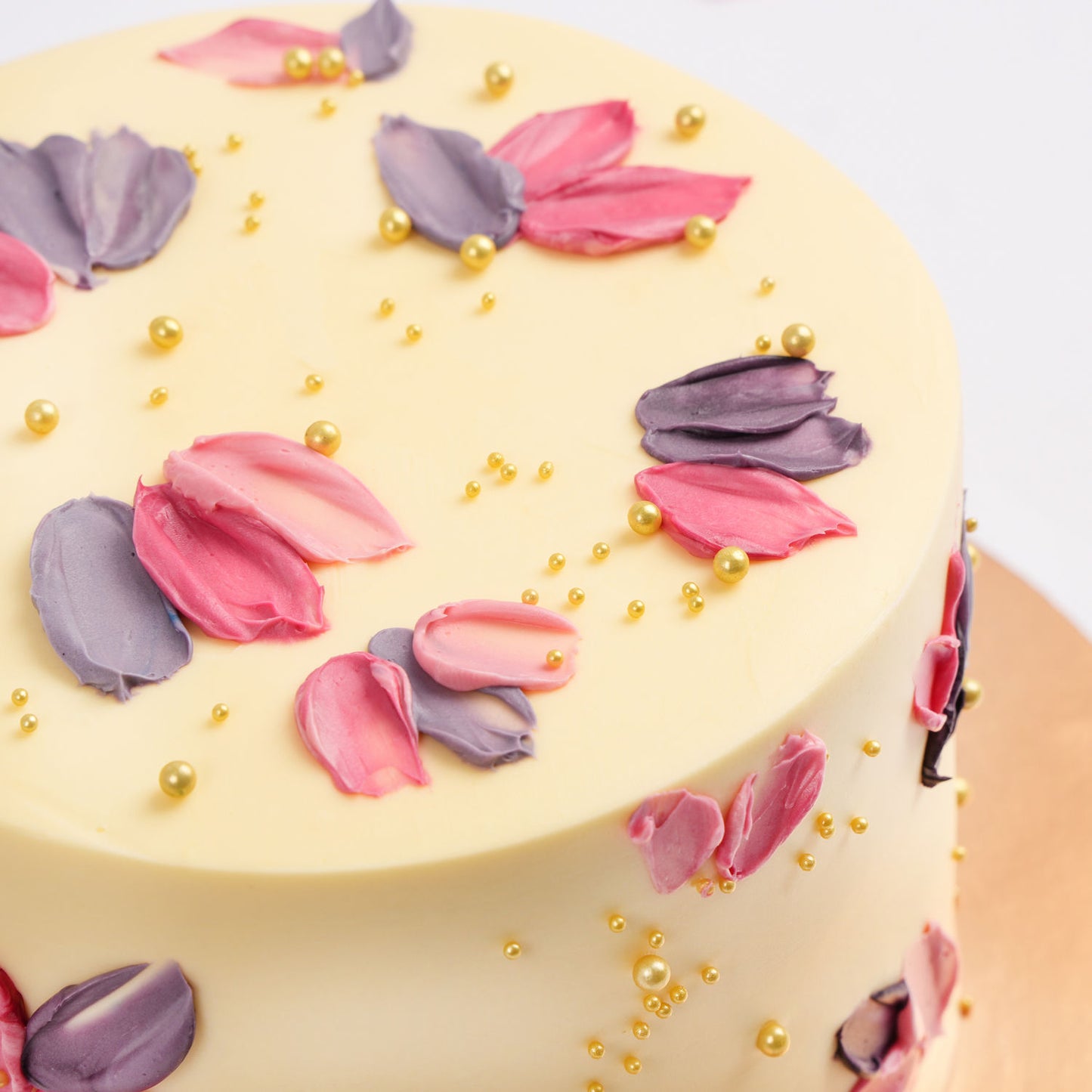 Elegant Purple & Pink Petals Chocolate Cake - Perfect for Celebrations