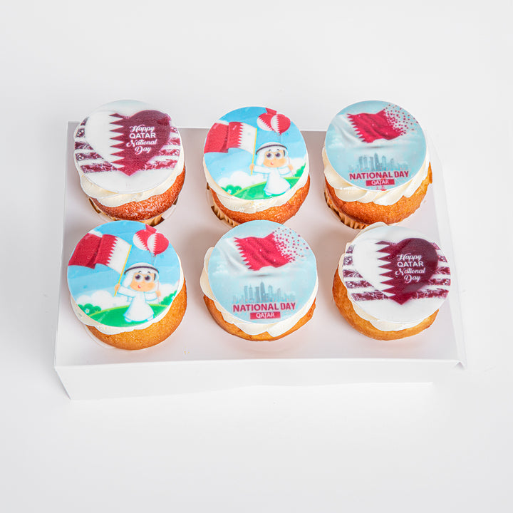 احتفل باليوم الوطني القطري مع كب كيك فانيليا لذيذ