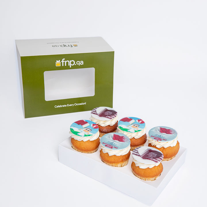 احتفل باليوم الوطني القطري مع كب كيك فانيليا لذيذ