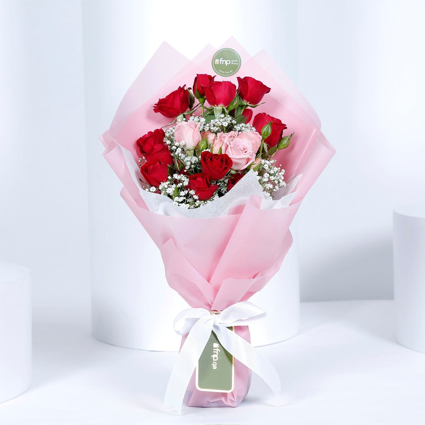 Red & Pink Roses Hand Bouquet