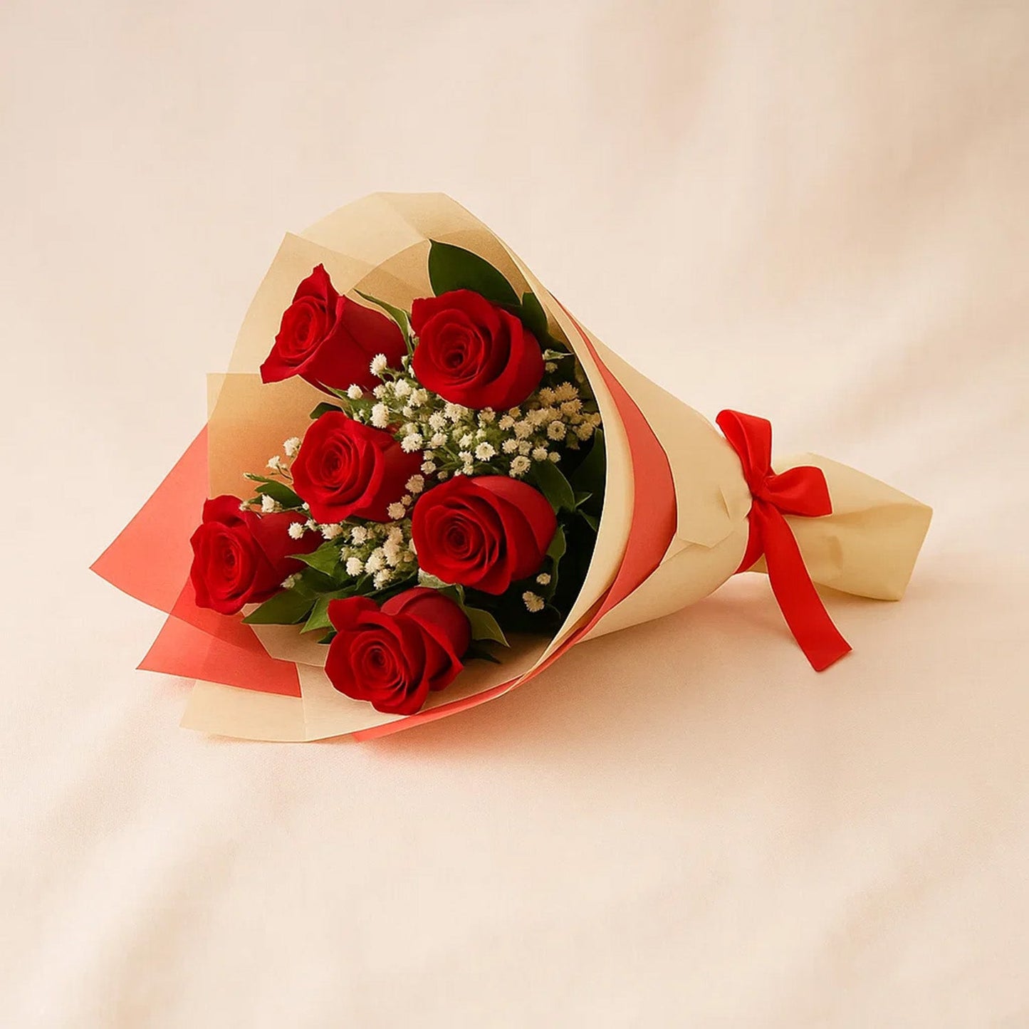 Red Roses & Black Forest Cake Half Kg