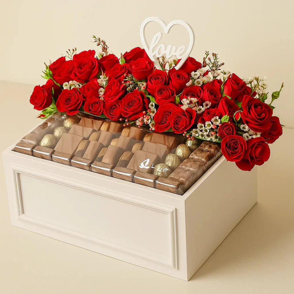 Opera Patisserie | Romantic Rose Affection Box with Decadent Treats