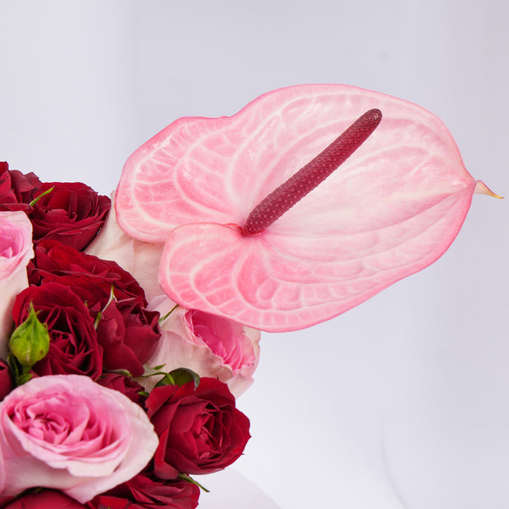 Elegant Serene Petal Harmony Vase Arrangement