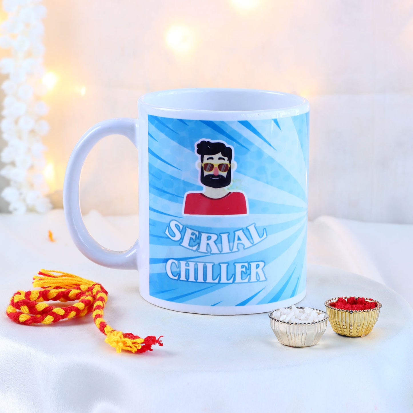 Serial Chiller Ceramic Mug for Brothers - Personalized Gift Set